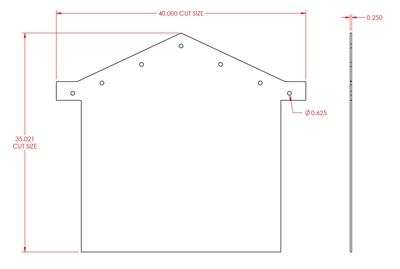 Neoprene - 60 Durometer -  1/4" Thick -  Per Drawing #180V-72218