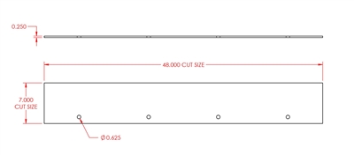 Neoprene - 60 Durometer -  1/4" Thick -  Per Drawing #180X-72274