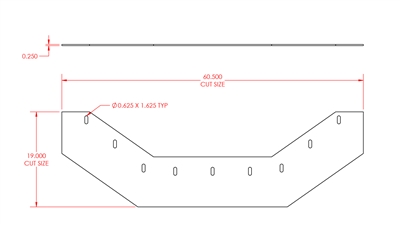 Neoprene - 60 Durometer -  1/4" Thick - Per Drawing #180c2-71582