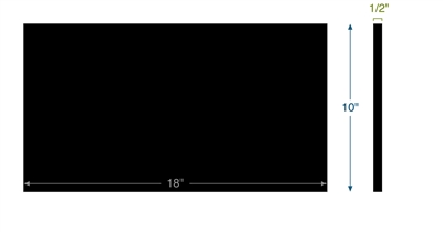 Neoprene - 60 Durometer -  1/2" Thick - 10" x 18"