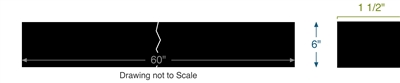 Neoprene - 60 Durometer - 1 1/2" Thick - 6" x 60"