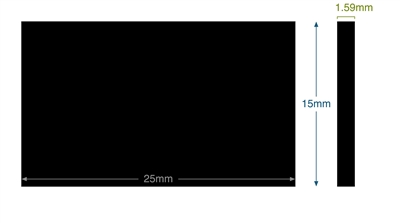 Neoprene - 60 Durometer - 1.59mm Thick - 15cm x 25cm