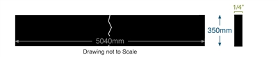 Neoprene - 60 Durometer - .25" Thick - 35cm x 504cm