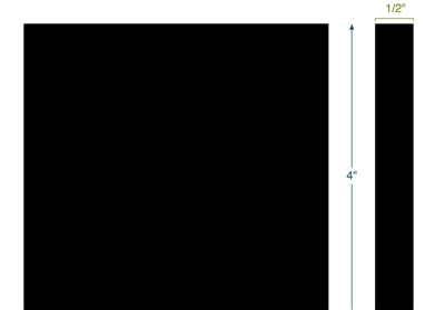 Neoprene - 70 Durometer -  1/2" Thick - 4" x 4"