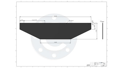 Neoprene - 60 Durometer -  1/8" Thick - 7.75" x 34" Flapper