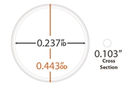 PTFE O-Ring - .237" ID x .103" CS