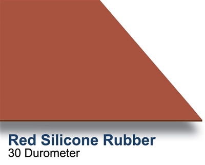 Red Silicone Sheet - 30 Durometer - 1/4" Thick x 36" x 36" Mil ZZR-765