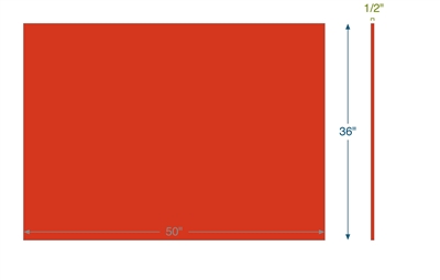 Silicone Sponge - Medium Density -  1/2" Thick - 36" x 50"