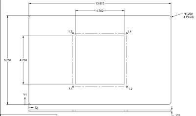 SBE-42 Buna-N Closed Cell Sponge Custom Gasket - 1/8" Thick x 15.75" x 10.5"