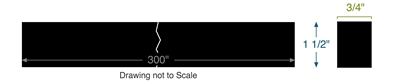 SCE-42 -  3/4" Thick - 1.5" x 300" - With PSA