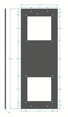 SCE-42 Buna-N Closed Cell Sponge Custom Gasket - 1/8" Thick x 7.25" x 19.75"