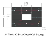 SCE-42 Buna-N Closed Cell Sponge Custom Gasket - 1/8" Thick x 7.75" x 11.75"