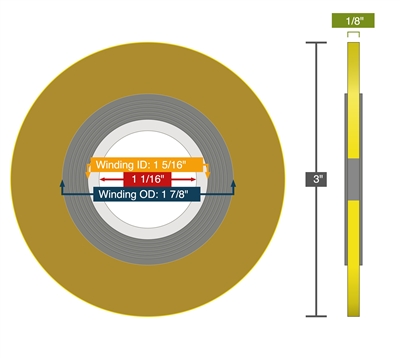 Equalseal Spiral Wound Gasket - 304 Stainless Steel Inner Ring - 304 Stainless Steel winding - Flexible Graphite Filler - Carbon Steel Outer Ring - 900 Lb -1"