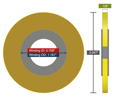 Equalseal Spiral Wound Gasket - 304 Stainless Steel winding - Flexible Graphite Filler - Carbon Steel Outer Ring - 0.708" X 1.181" -  - 2.047" Outer Diameter