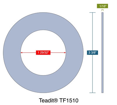 Teaditï¿½ TF1510 -  1/16" Thick - Ring Gasket - 150 Lb. - 1.5"