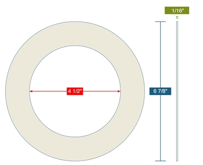 Klinger C-4300  - Ring Gasket - 4" 150 Lb - 1/16" Thick