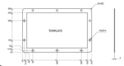 60 Duro White FDA Silicone Rubber Gasket - 1/8" Thick Custom Gasket - Per Drawing #22-0008-440