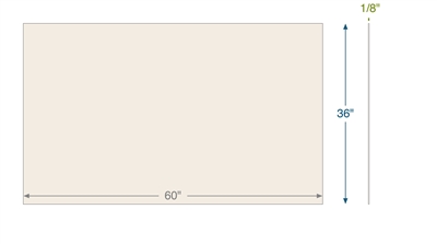 Nitrile - White FDA -  1/8" Thick - 36" x 60"