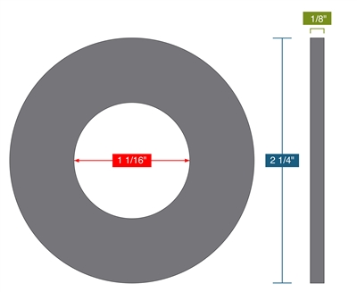 Garlock Graph-Lock 3123 - Ring Gasket -  1/8" Thick -150 Lb - .75"