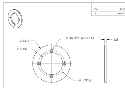 Santoprene 241-55 - Certified NSF-61 - 1/8" Thick - DWG # 41013881A