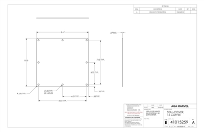 Santoprene 241-55 Durometer - Certified NSF-61 - 1/16" Thick - DWG # 41015259