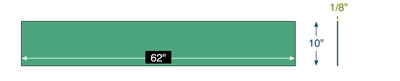 EQ 750G N/A NBR - 1/8" Th x 10"W x 62"L Strip