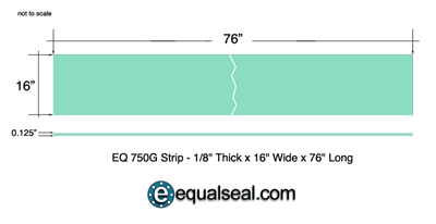EQ 750G N/A NBR - 1/8" Th x 16"W x 76"L Strip