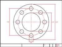 Garlock Style 9850 N/A NBR Full Face Gasket - Custom - 1/8" x 6.25" x 8.75"