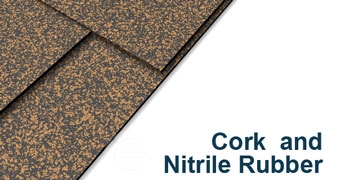 Cork and Nitrile Rubber Sheet with PSA - 1/16" Thick x 36" x 36"