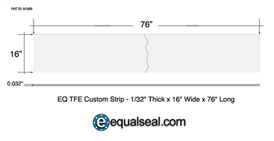 EQ Mechanical PTFE - .032" Th x 16"W x 76"L Strip