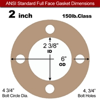 Equalseal EQ 500 Full Face Gasket - 1/8" Thick - 150 Lb - 2"