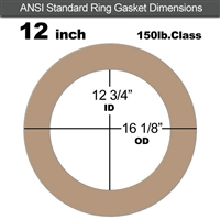 Equalseal EQ 500 Ring Gasket - 1/16" Thick - 150 Lb - 12"