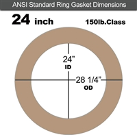 Equalseal EQ 500 Ring Gasket - 1/16" Thick - 150 Lb - 24"