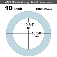 Equalseal EQ 504 Ring Gasket - 1/16" Thick - 150 Lb - 10"