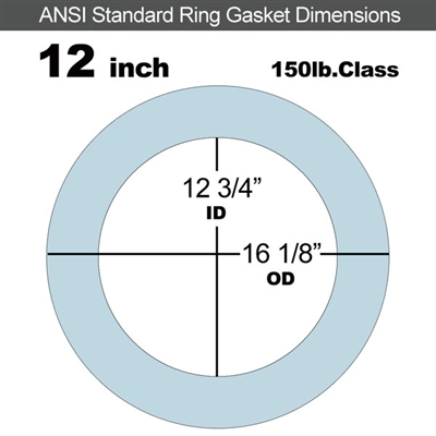 Equalseal EQ 504 Ring Gasket - 1/16" Thick - 150 Lb - 12"