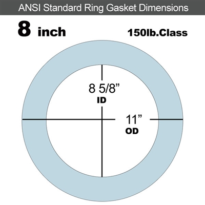 Equalseal EQ 504 Ring Gasket - 1/16" Thick - 150 Lb - 8"