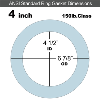 Equalseal EQ 504 Ring Gasket - 1/8" Thick - 150 Lb - 4"