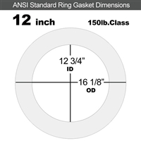 Equalseal EQ 510 Ring Gasket - 1/8" Thick - 150 Lb - 12"