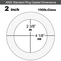 Equalseal EQ 510 Ring Gasket - 1/8" Thick - 150 Lb - 2"