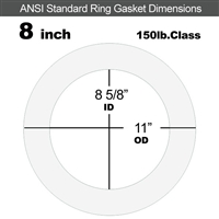 Equalseal EQ 510 Ring Gasket - 1/8" Thick - 150 Lb - 8"