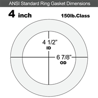 Equalseal EQ 535exp Ring Gasket - 150 Lb. - 1/8" Thick - 4" Pipe