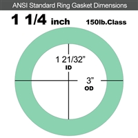 EQ 750G N/A NBR Ring Gasket - 150 Lb. - 1/16" Thick - 1-1/4" Pipe