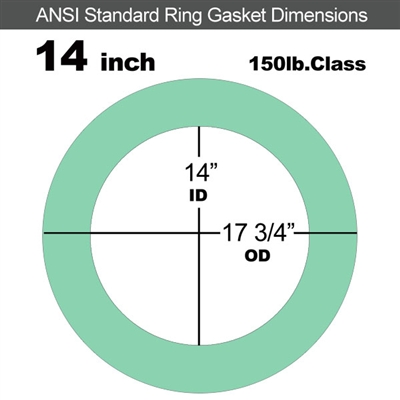 EQ 750G N/A NBR Ring Gasket - 150 Lb. - 1/16" Thick - 14" Pipe