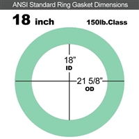 EQ 750G N/A NBR Ring Gasket - 150 Lb. - 1/16" Thick - 18" Pipe