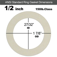 Equalseal EQ 750W N/A NBR Ring Gasket - 150 Lb. - 1/16" - 1/2" Pipe