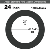 Equalseal EQ 825 N/A NBR Ring Gasket - 150 Lb. - 1/8" Thick - 24" Pipe