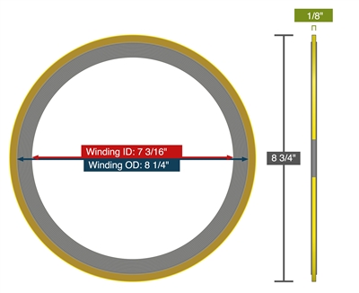 Equalseal EQSW - 150 Lb. Class - 6" Spiral Wound Gasket - 10 Pack