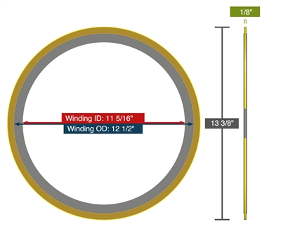 Equalseal EQSW - 150 Lb. Class - 10" Spiral Wound Gasket - 10 Pack