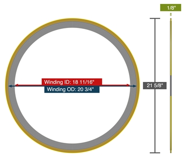 Equalseal EQSW - 150 Lb. Class - 18" Spiral Wound Gasket -  5Pack