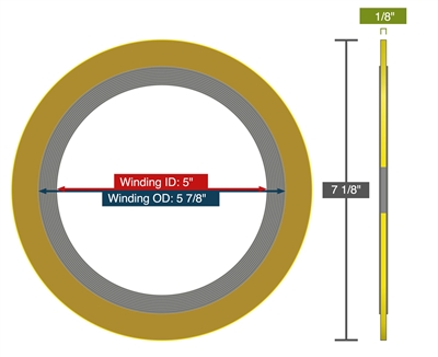 Equalseal EQSW-304 - 300 Lb. Class - 4" Spiral Wound Gasket